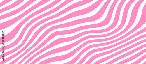 Cute light pink vector background. White abstract wavy diagonal lines. Party fun creative style. Modern BG for brochure, fashion flyer, stories cover. Female girlish striped texture. Interior picture