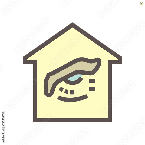 Smart home and robot technology vector icon design.