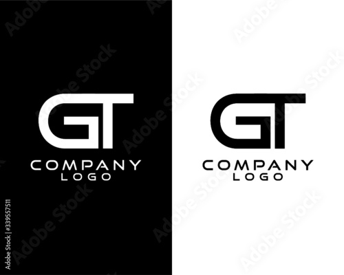 GT, TG letter, initial company logo vector
