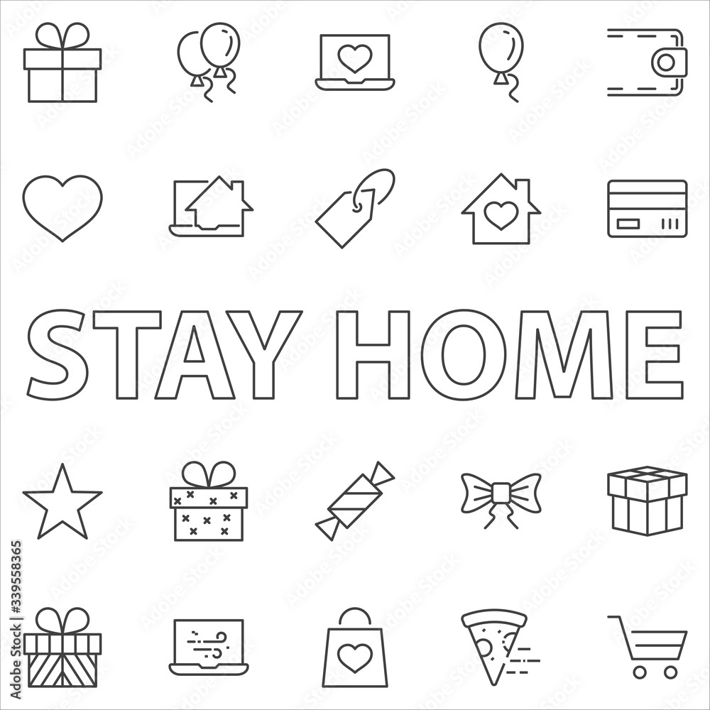 Set of Gifts Vector Line Icons. Contains Symbols Gift Cards, Ribbons and more. Editable Stroke. 32x32 pixel