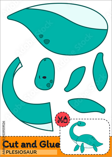 Cut and Glue Worksheet - Plesiosaur