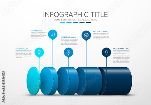 Vector Infographic layers template photo