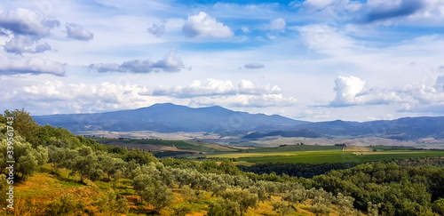 Tuscan landscape around the area of Volterra