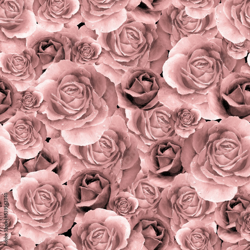 Seamless pattern with roses flowers. Print  textile. Packaging.