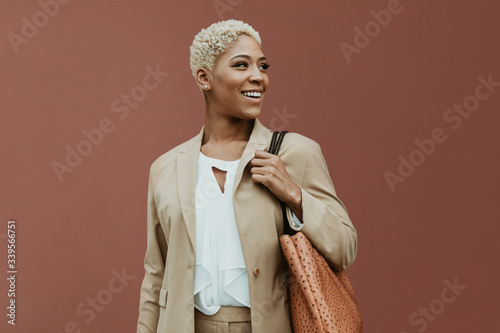 Stylish businesswoman on the street photo