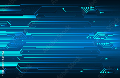 Blue cyber circuit future technology concept background