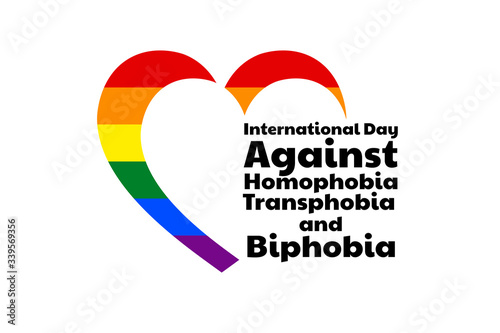 The International Day Against Homophobia, Transphobia and Biphobia. May 17. IDAHOT. Holiday concept. Template for background, banner, card, poster with text inscription. Vector EPS10 illustration.
