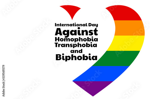 The International Day Against Homophobia, Transphobia and Biphobia. May 17. IDAHOT. Holiday concept. Template for background, banner, card, poster with text inscription. Vector EPS10 illustration.