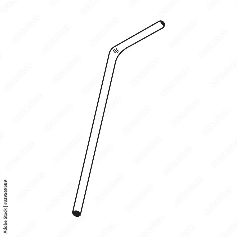 Metal straws icon in flat style. Vector image in white background. Zero waste toothbrush. Eco life Metal straws icon in flat style. Vector image in white background. Zero waste toothbrush. Eco life