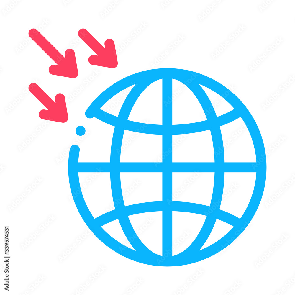 atmospheric pressure of planet icon vector. atmospheric pressure of planet sign. color symbol illustration