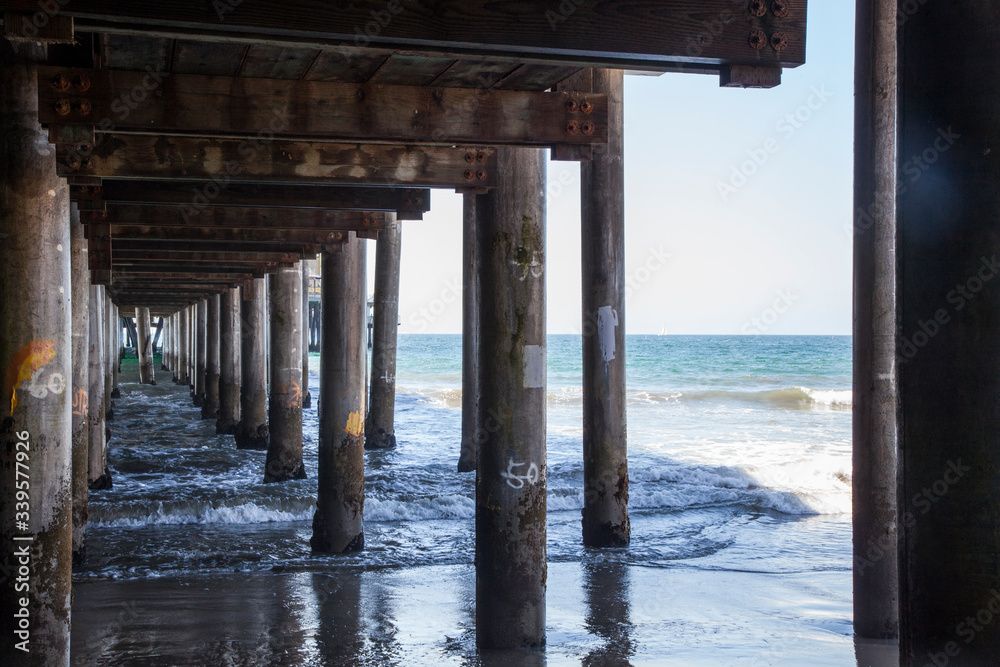 estructura del pier de Santa Mónica