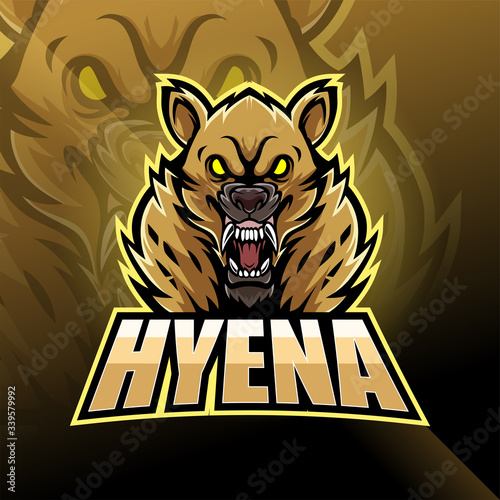 Hyena esport mascot logo design