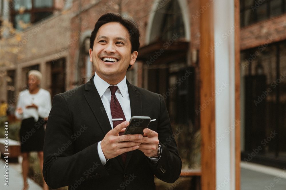 Asian businessman on the street Asian businessman on the street
