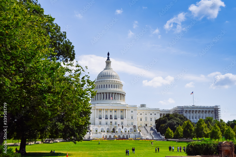 Fototapeta premium United States, Washington DC - September 10, 2019 US Capitol Building