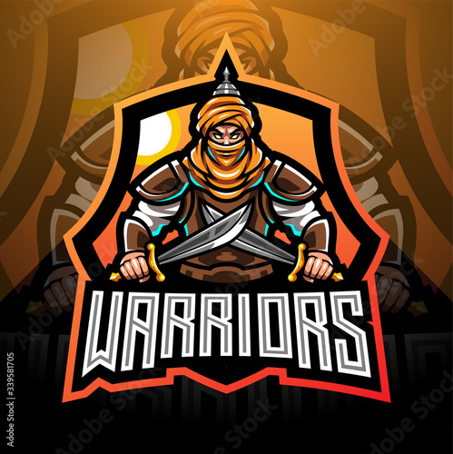 Warriors esport mascot logo design