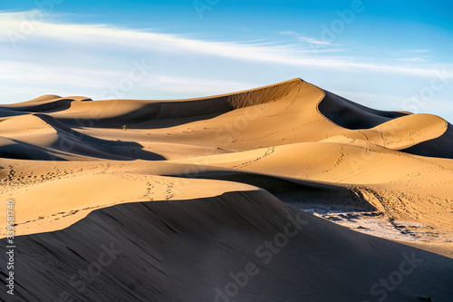 Beautiful landscape of Sahara Desert sand dunes in Africa