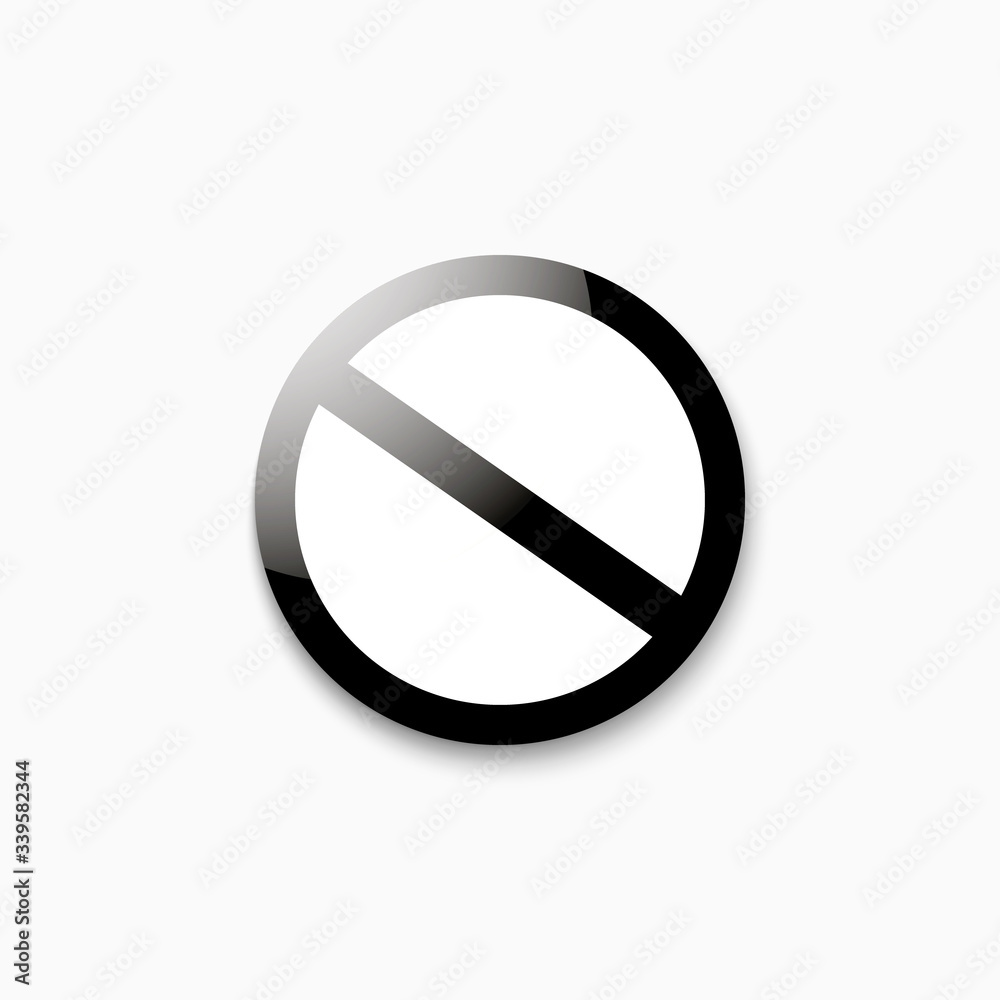 Not Allowed black Sign. Flat vector illustration. Not Allowed black Sign. Flat vector illustration.