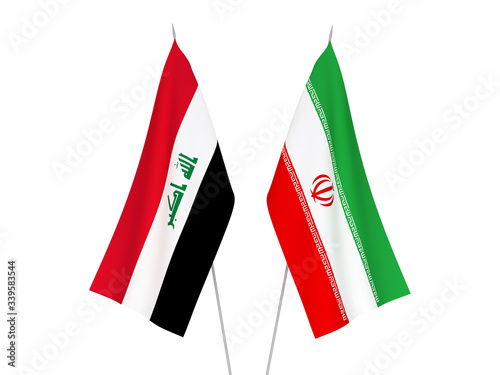 Iran and Iraq flags