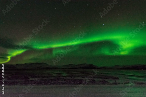Northern Lights Aurora Borealis during Icelandic winter