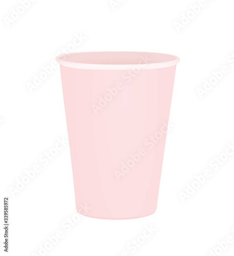 Cardboard or plastic coffee cup. vector illustration