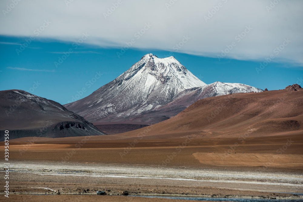 snow capped volcano in the atacama desert chile snow capped volcano in the atacama desert chile