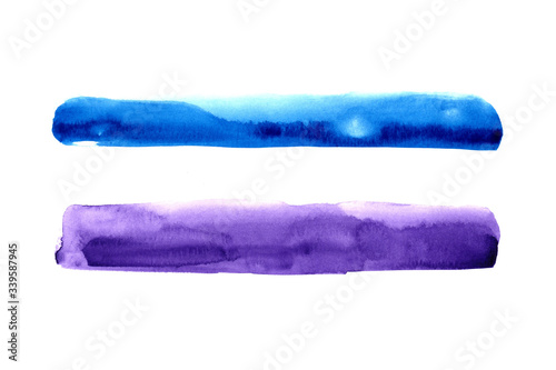 Watercolor paintings with artistic Colorful abstract images on white paper. Watercolor concept.