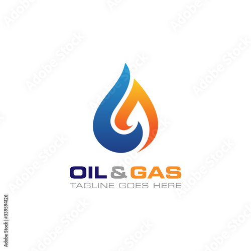 Oil and gas logo vector design template