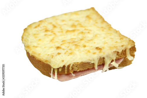 croque-monsieur détouré sur un fond blanc