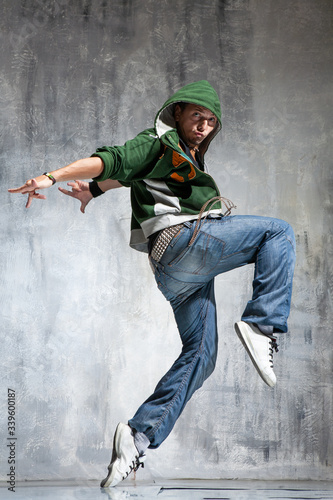 young modern hip hop male dancer