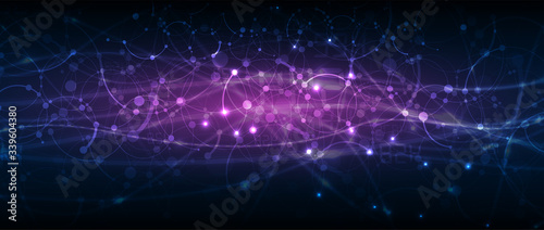 Technology data background, idea of global business solution