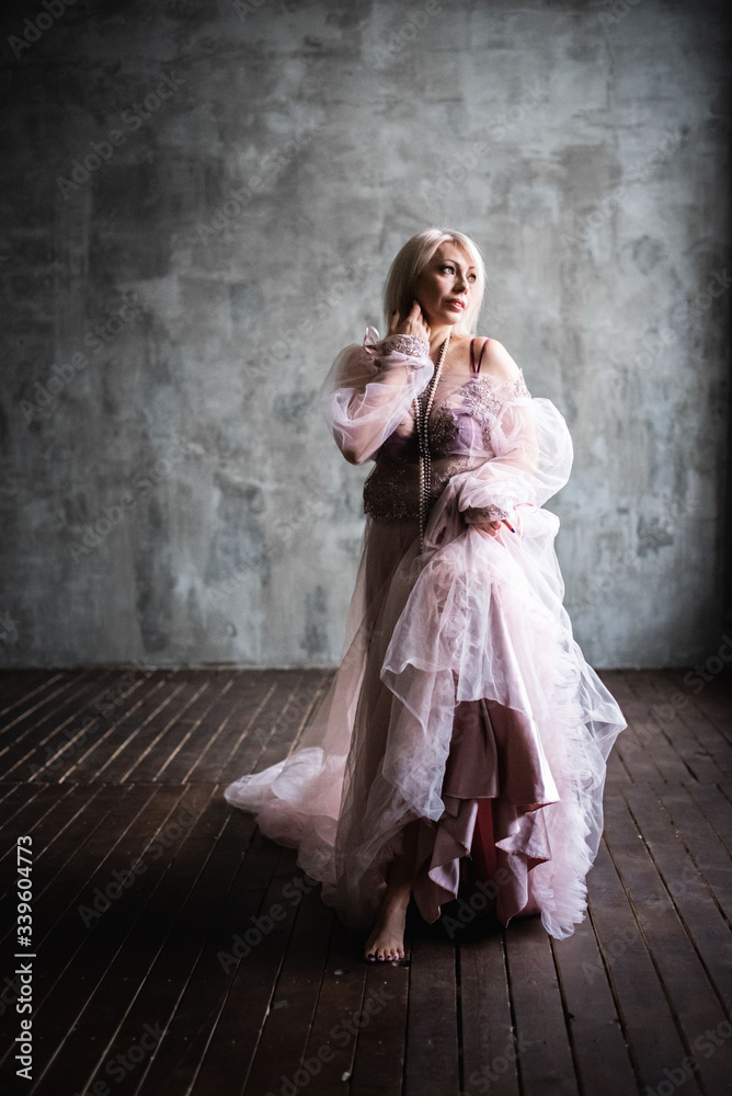 beautyfull girl in a gorgeous long pink dress beautyfull girl in a gorgeous long pink dress