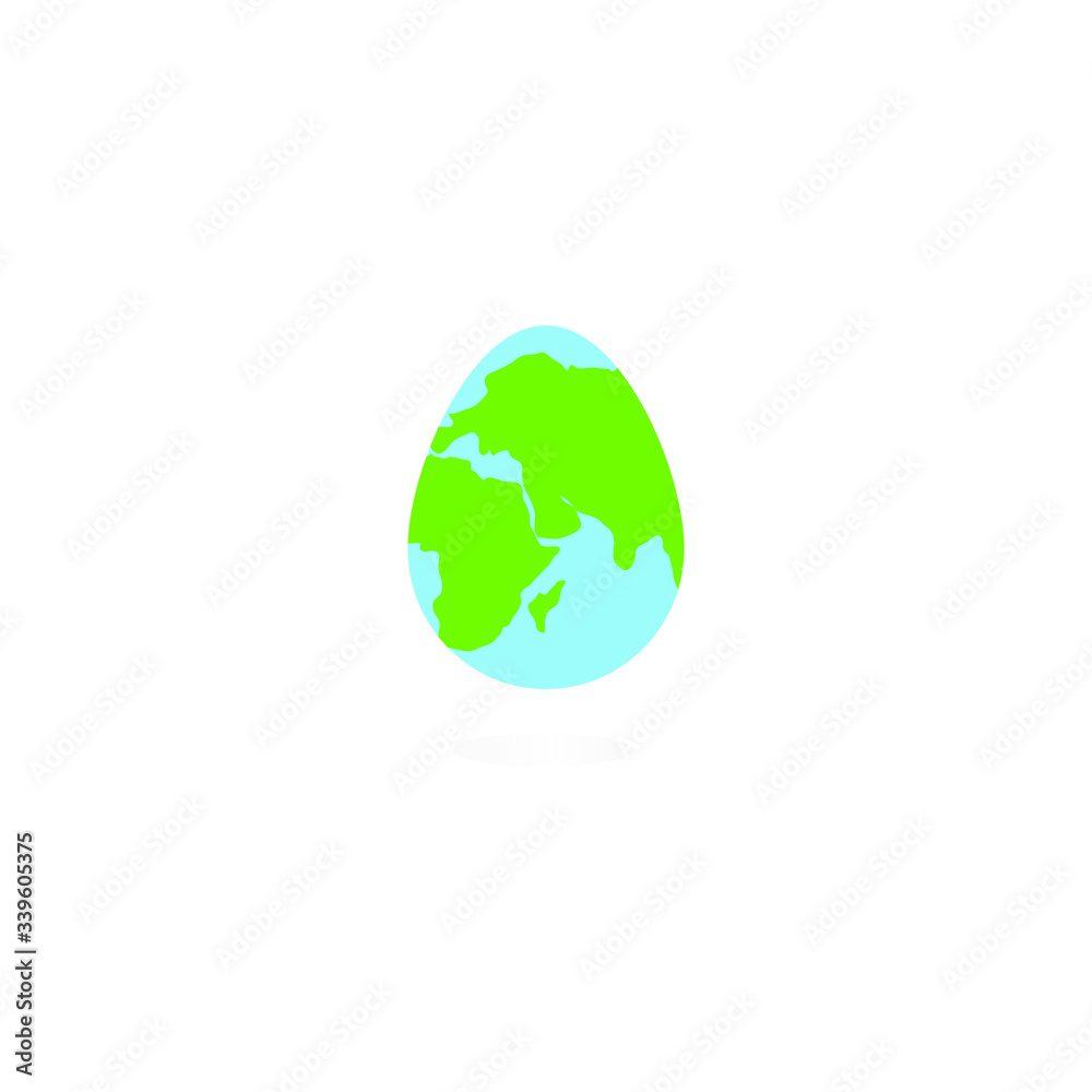 Easter egg with the image of continents. earth day. happy Easter. isolated. Easter egg with the image of continents. earth day. happy Easter. isolated.