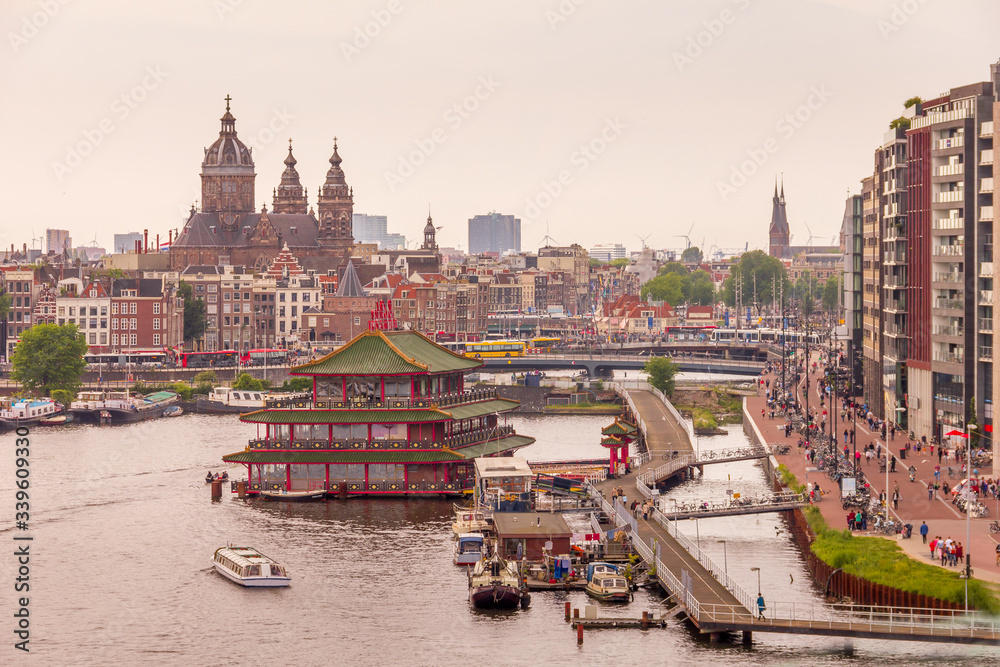 Obraz premium Aerial view of Amsterdam, The Netherlands