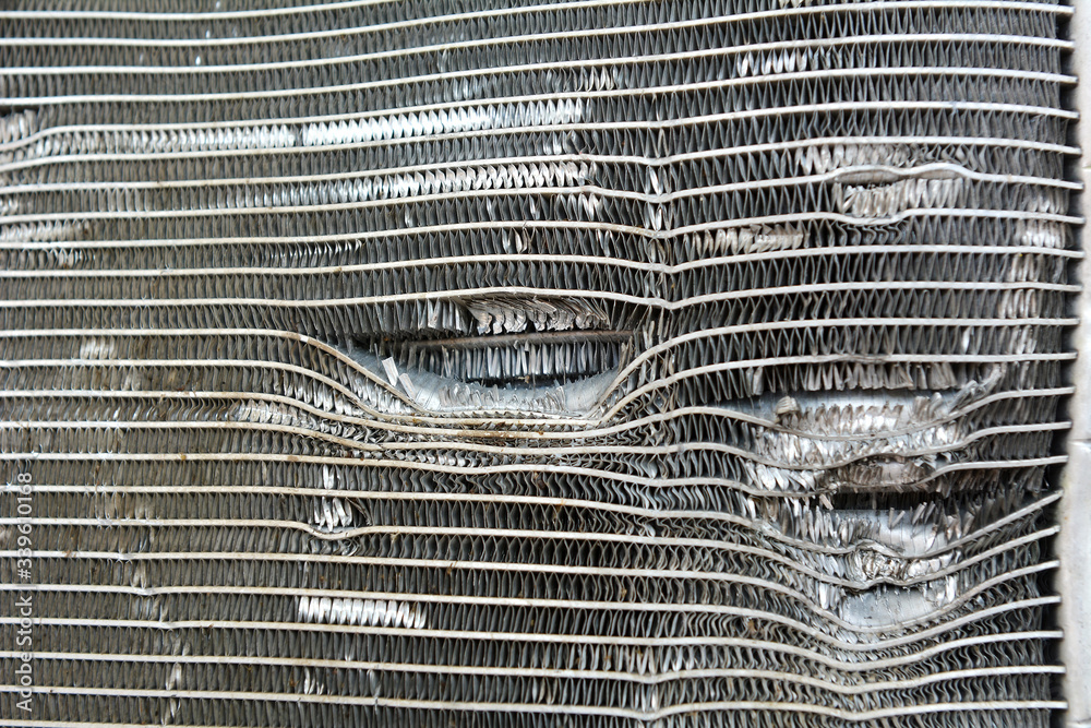 Picture of closeup damage condenser car Stock Photo Adobe Stock