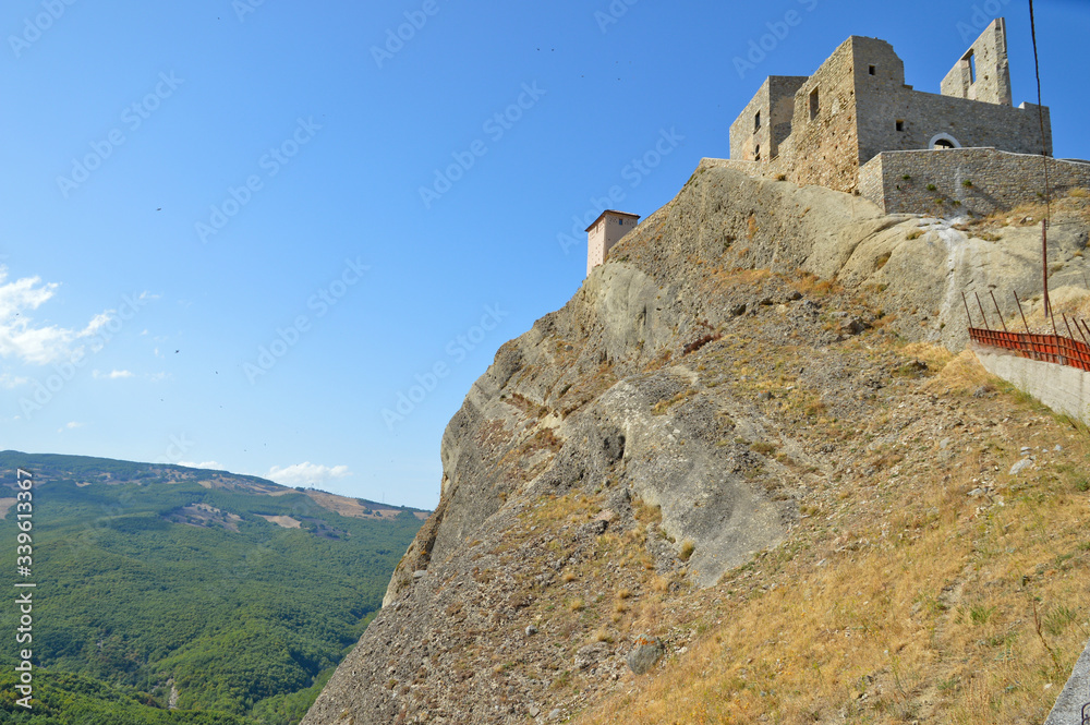 The ruins of a medieval Norman castle in Basilicata region, Italy