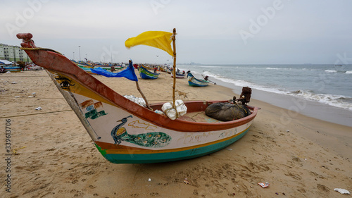 Fisherman's Boat on the Indian Ocean in GOA