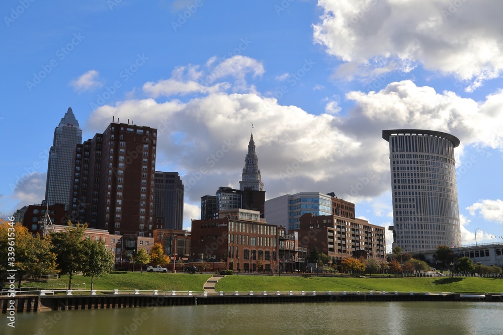 City downtown skyline, Cleveland, Ohio, USA