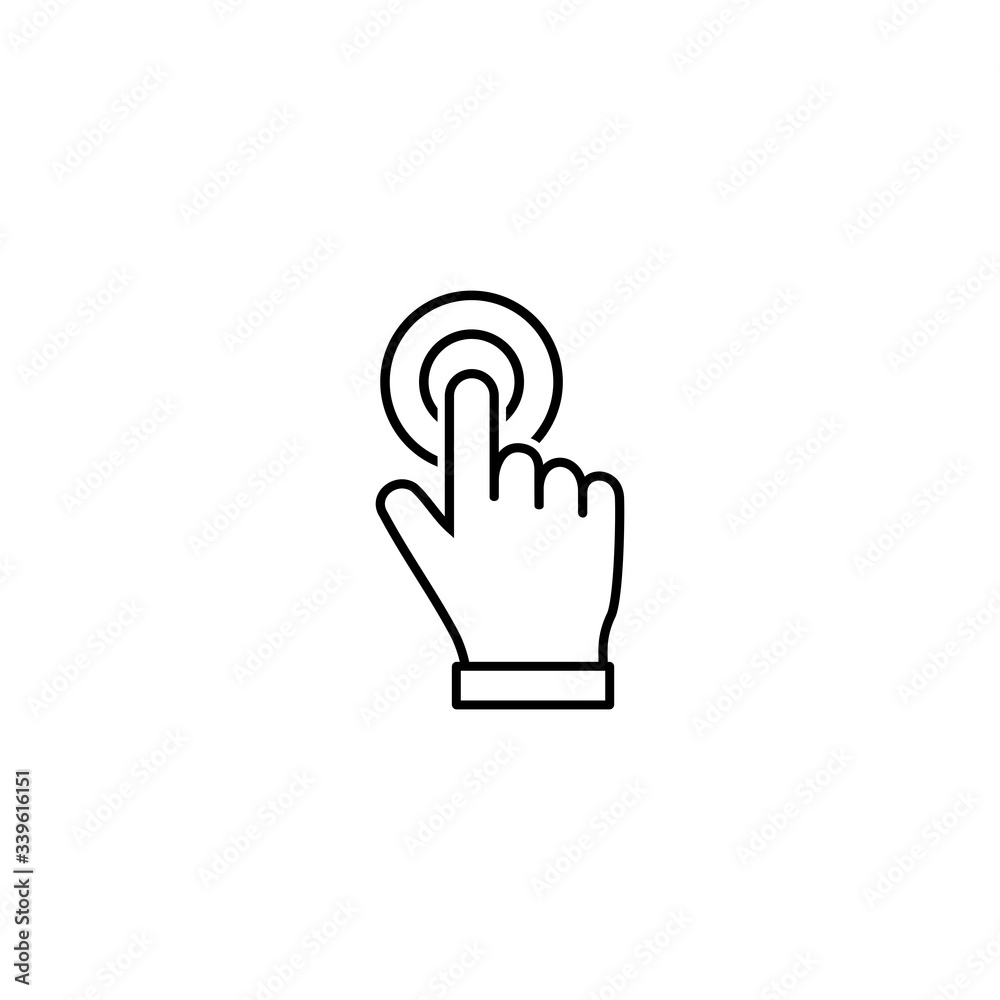 Hand Touch icon vector. Touch icon vector Hand Touch icon vector. Touch icon vector