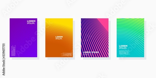 colorful minimal Modern cover abstract background covers set. Cool gradient shapes composition eps vector
