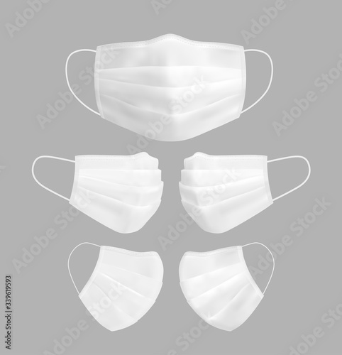 Vector realistic medical face mask