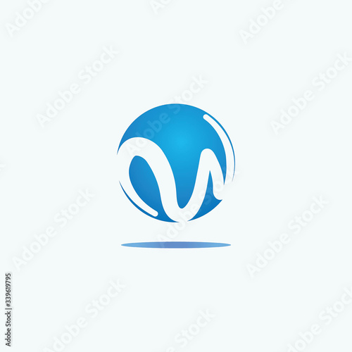 initial letter w logo vector design