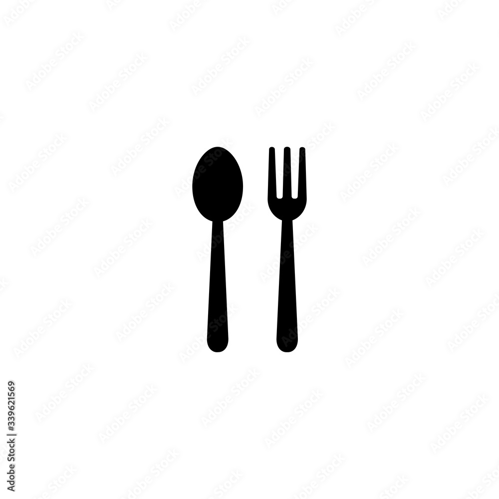 Fork & Spoon icon, Restaurant sign and symbol vector Design