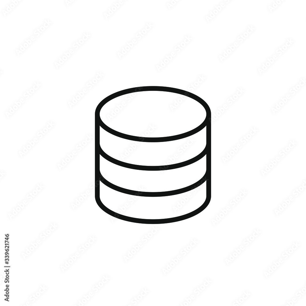 single icon of a database vector illustration single icon of a database vector illustration