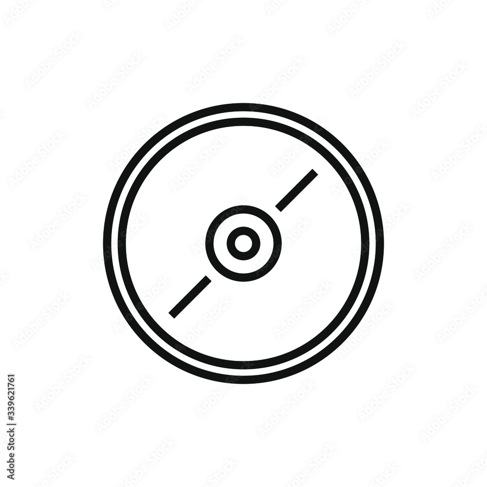 music icon,disc music icon for websites and apps,dj icon on white background. Flat line vector illustration music icon,disc music icon for websites and apps,dj icon on white background. Flat line vector illustration