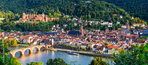 Heidelberg one of the most beautiful cities in Germany over Neckar river photo