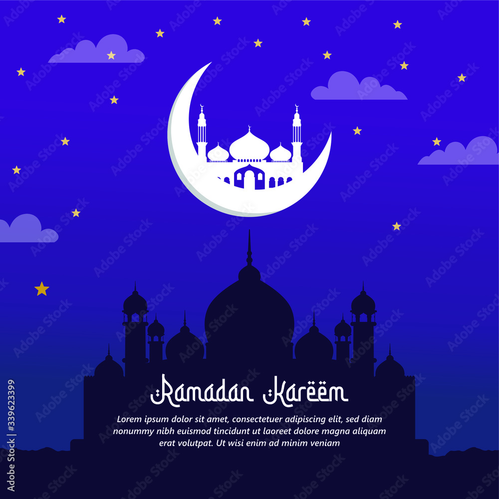 abstract beautiful banner ramadan kareem concept
