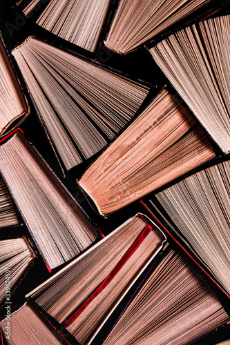 Many old books in a book shop or library. Shallow DOF