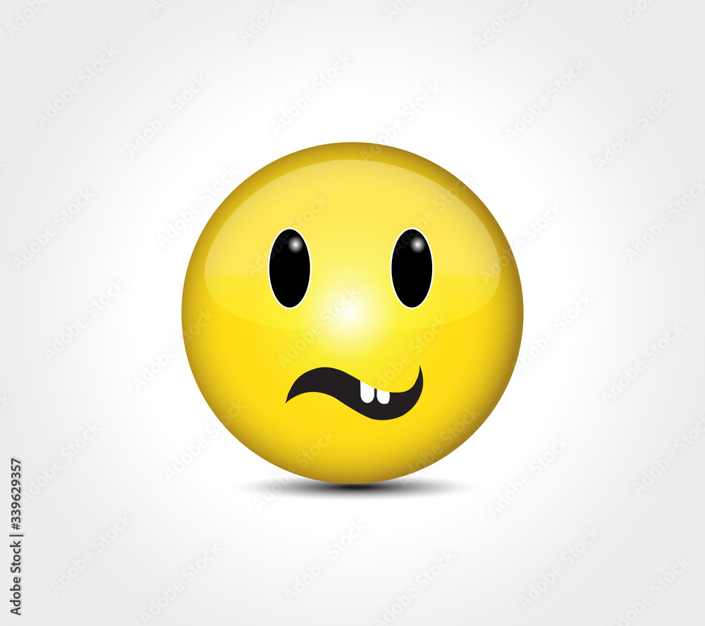 Fototapeta premium Happy face smiling emoticon button