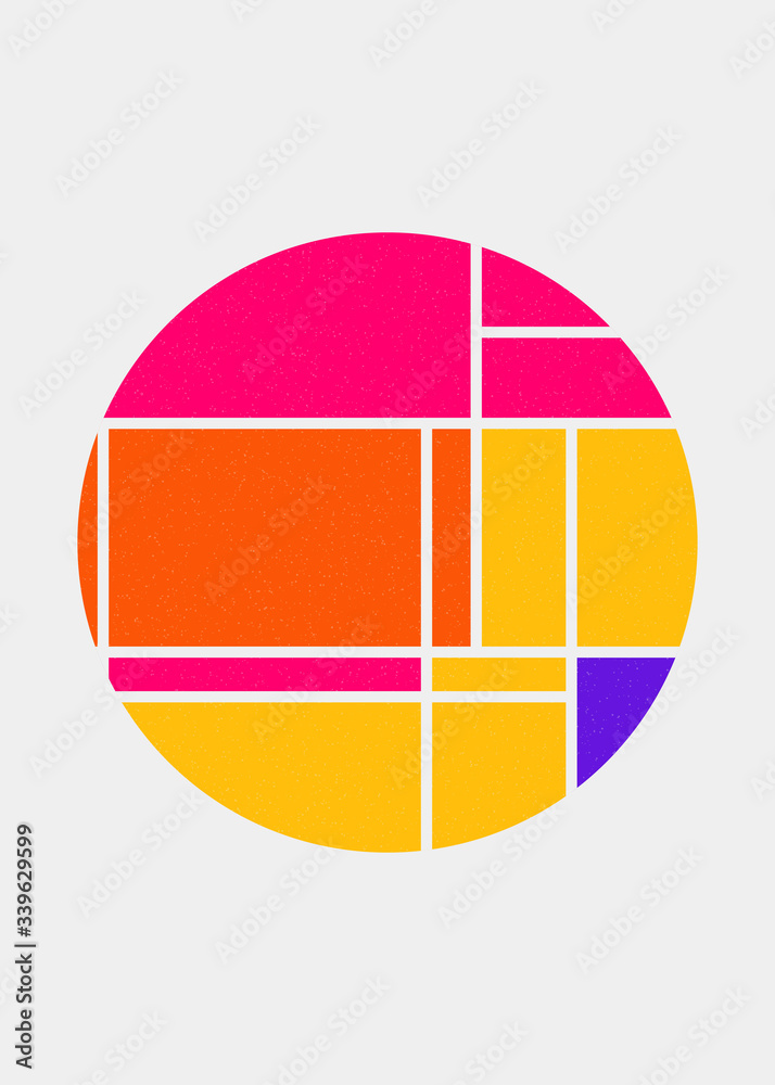 Mondrian style art colorful logo design illustration Mondrian style art colorful logo design illustration