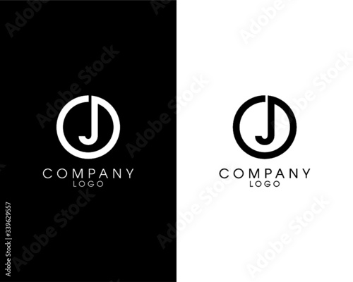 Letter OJ, JO initial logotype company name design. vector logo for business and company identity
